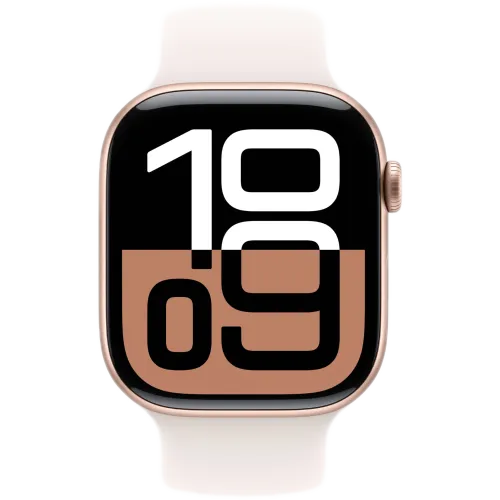 Apple Watch 10 42mm Sport Band (Золото/Розовый)