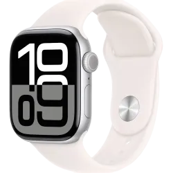 Apple Watch 10 42mm Sport Band (Серебро/Розовый)