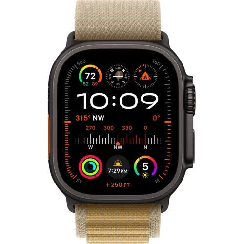 Apple Watch Ultra 2 2024 Black 49мм Alpine Loop (Коричневый)