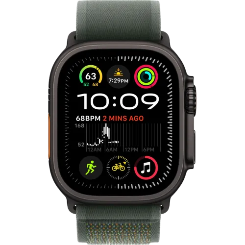 Apple Watch Ultra 2 2024 Black 49мм Trail Loop (Зеленый)