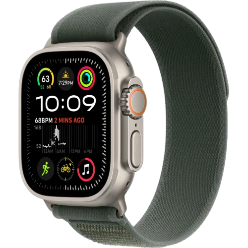 Apple Watch Ultra 2 2024 Natural 49мм Trail Loop (Зеленый)